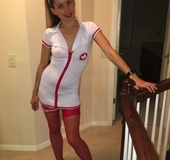 Wonderful teen lady showing off her natural tits with pleasure