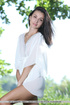 pretty babe wearing white