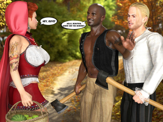 Sexy lumberjack and his black buddy meet boobed - Picture 2