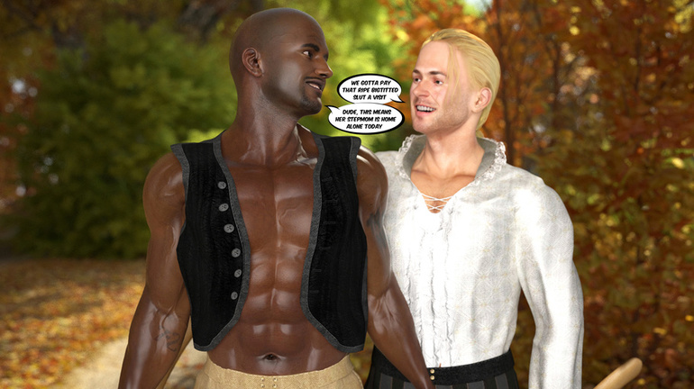 Sexy lumberjack and his black buddy meet boobed - Picture 3