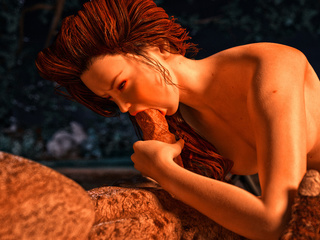 Wild red chick banging with forest creature in the - Picture 3