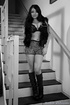 alluring babe with smoking