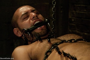 Horny dude tied in chains gets rammed by - Picture 14