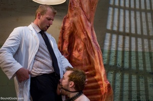 Horny butcher fucks his tied up coworker - XXX Dessert - Picture 6