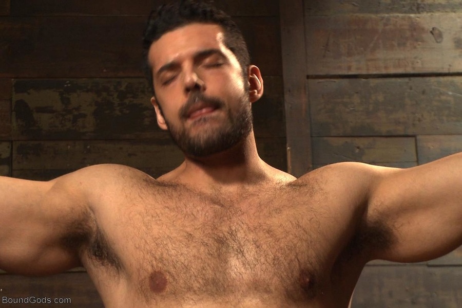 Handsome man in bondage needs some waxing a - XXX Dessert - Picture 2
