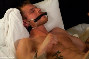 Bearded stud gets his dick teased with e - Picture 10