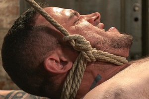 Blindfolded inked hunk gets tortured in  - Picture 15