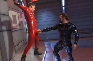 Bearded bdsm master adores latex suits,  - Picture 3