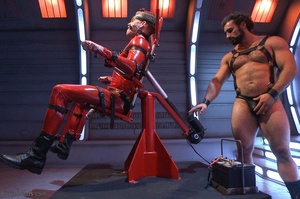 Bearded bdsm master adores latex suits,  - Picture 9
