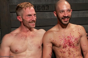 Bald bearded slave gets spanked, torture - XXX Dessert - Picture 18