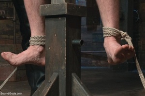 Handsome slave gets tied up and banged b - Picture 10