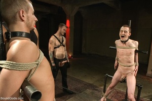 Two horny dudes fucked by an dominant ga - XXX Dessert - Picture 9