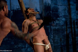Tied up man gets rammed by his tattooed  - XXX Dessert - Picture 7