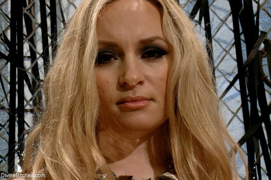 Busty blonde bitch in a black skirt gives y - XXX Dessert - Picture 1