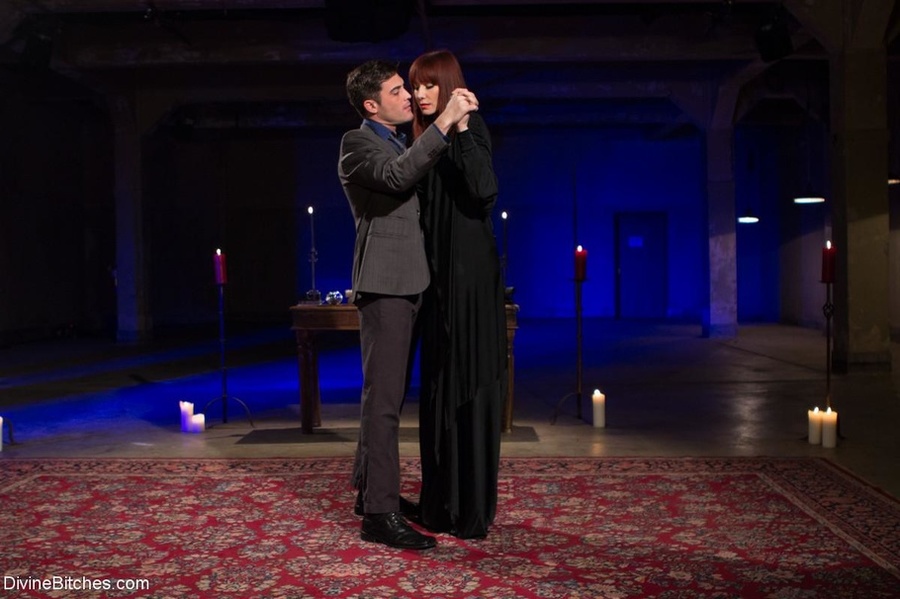 Elegant Mistress in a grand black dress and - XXX Dessert - Picture 3