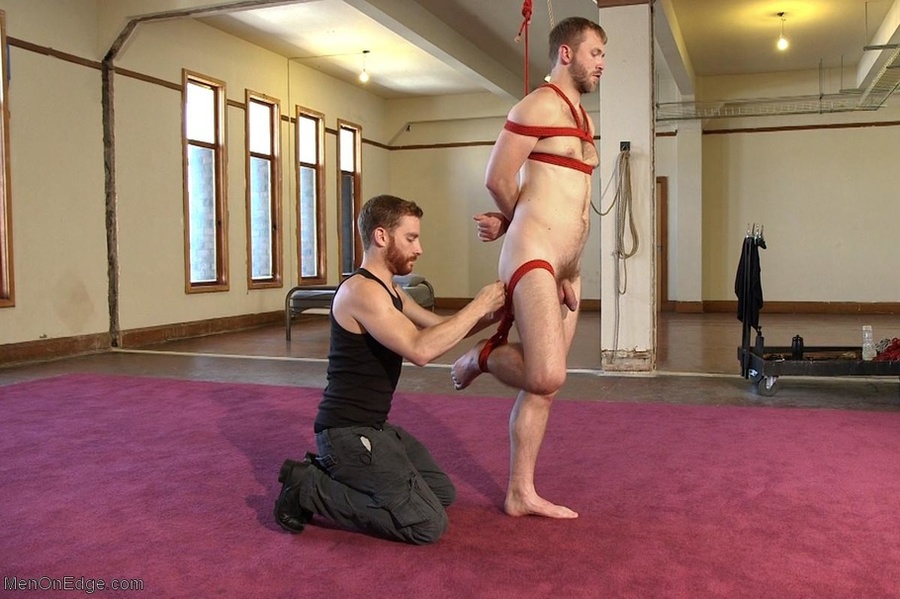 Bearded gay dude gets tied up and used by h - XXX Dessert - Picture 9