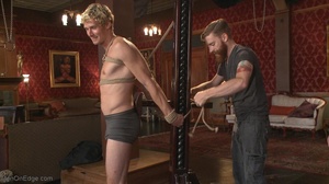 Blond stud gets bound and his shitty hol - Picture 3