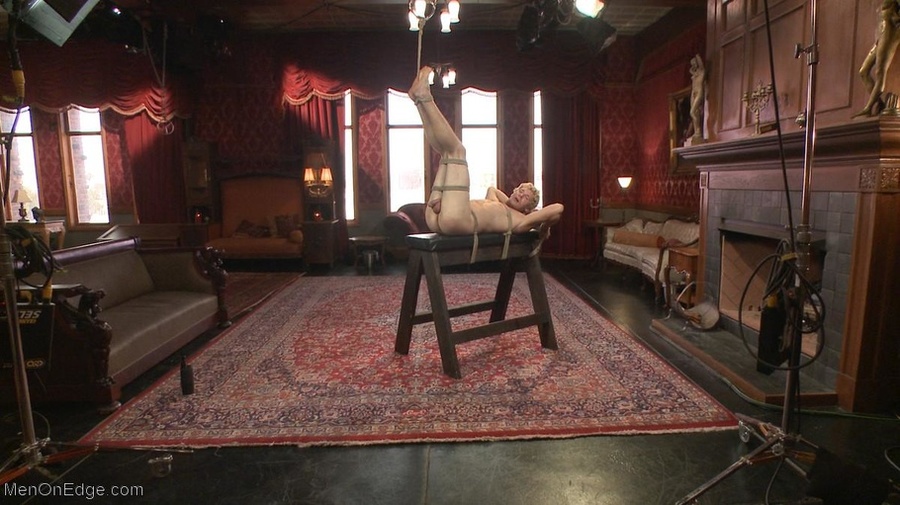 Blond stud gets bound and his shitty hole w - XXX Dessert - Picture 15