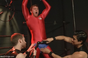 Muscular lad in superhero's cosplay gets - Picture 6