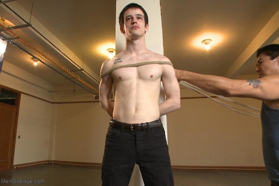 Blindfolded and gagged stud gets his shitty - XXX Dessert - Picture 1