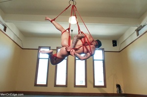 Bound and blindfolded dude in underwear  - Picture 11