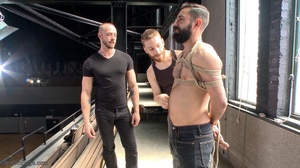 Bent over and bound stud with beard drin - XXX Dessert - Picture 4