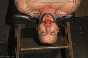 Muscled dude in leather mask roped to th - XXX Dessert - Picture 16