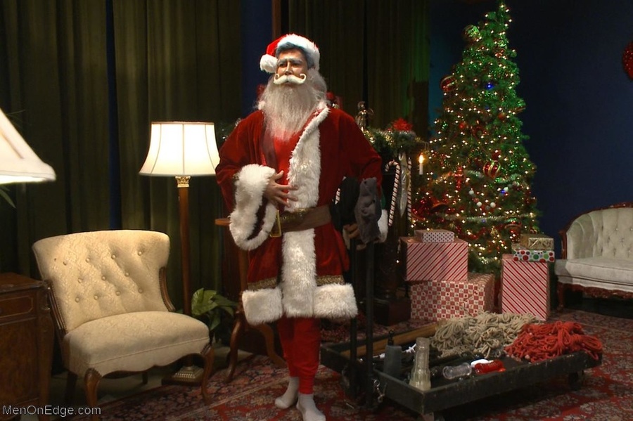 Gagged and bound lad in Santa's hat is a go - XXX Dessert - Picture 1