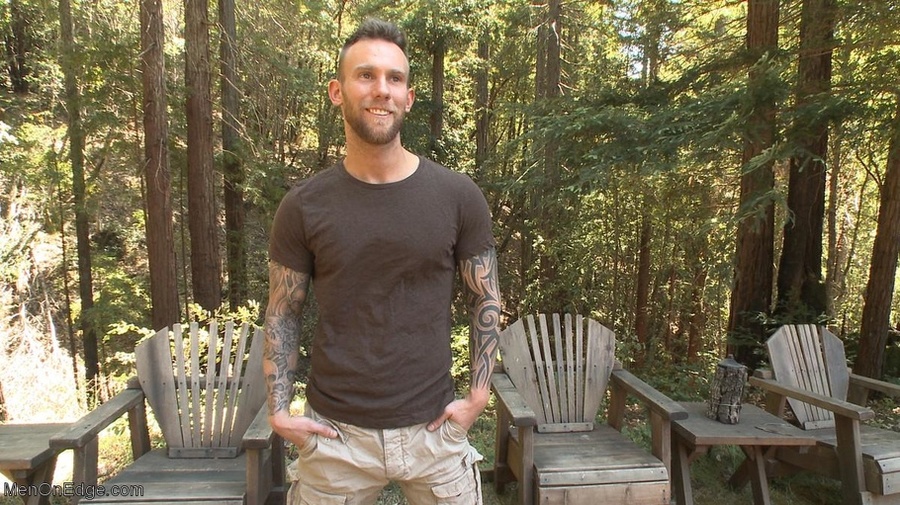 Tattooed bearded gay gets tied up and rimme - XXX Dessert - Picture 1