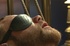 blindfolded dude enjoys oral