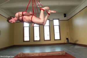 Gorgeous gay dude gets tied up and stimu - Picture 9