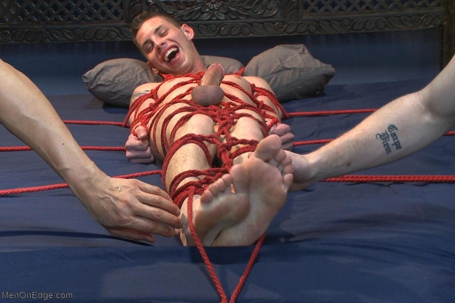 Young gay dude gets tied up and stimulated  - XXX Dessert - Picture 13