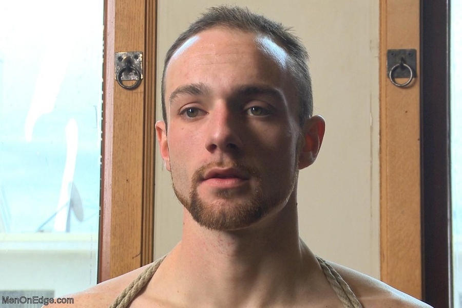 Tied up hunk sucks a huge dick and gets dri - XXX Dessert - Picture 1