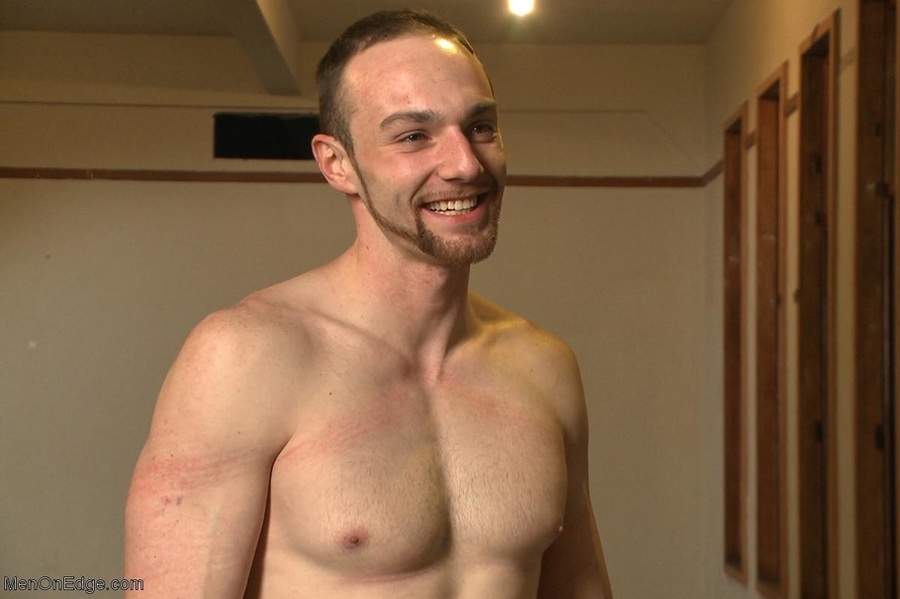 Tied up hunk sucks a huge dick and gets dri - XXX Dessert - Picture 18
