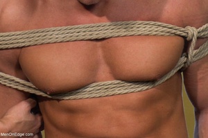 Muscled guy gets tied up and stimulated  - XXX Dessert - Picture 5