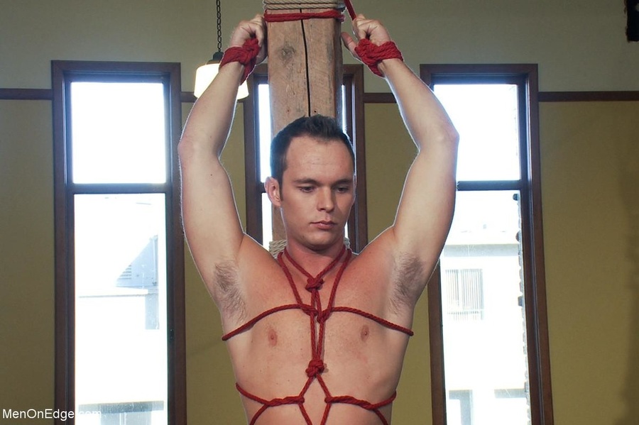 Blindfolded and bound gay dude is ready for - XXX Dessert - Picture 7