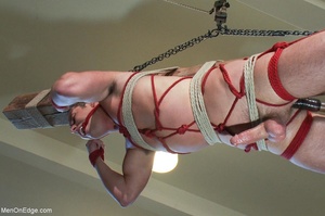 Blindfolded and bound gay dude is ready  - XXX Dessert - Picture 13
