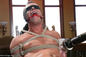 Blindfolded and bound gay dude is ready  - Picture 16