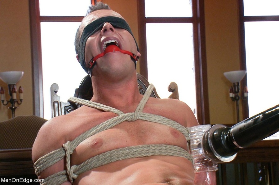 Blindfolded and bound gay dude is ready for - XXX Dessert - Picture 16
