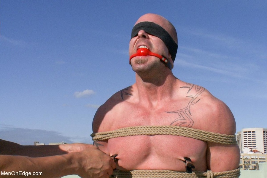 Blindfolded tied up dude gets his butt dril - XXX Dessert - Picture 5