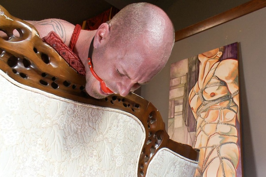 Blindfolded tied up dude gets his butt dril - XXX Dessert - Picture 9