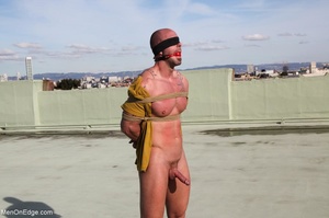 Blindfolded tied up dude gets his butt d - Picture 16