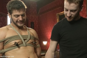 Two horny guys are ready to fuck a tied  - Picture 8