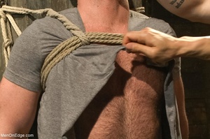 Handsome stud gets tied up and drilled i - Picture 2