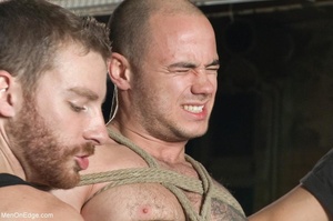 Bald hunk gets tied up and drilled by hi - XXX Dessert - Picture 16