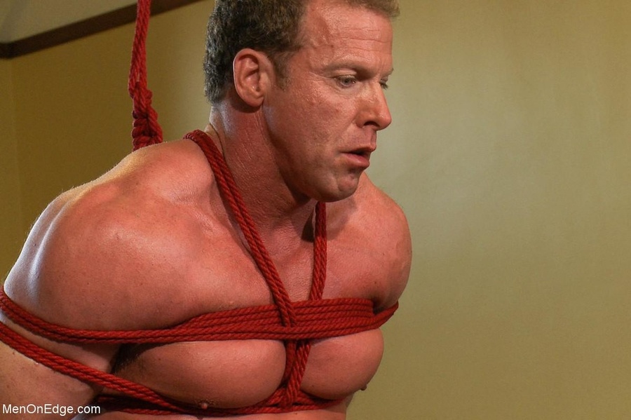 Muscled man gets tied up and jerked off by  - XXX Dessert - Picture 10