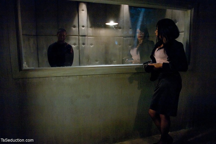 Busty bombshell in black stockings uses her - XXX Dessert - Picture 1