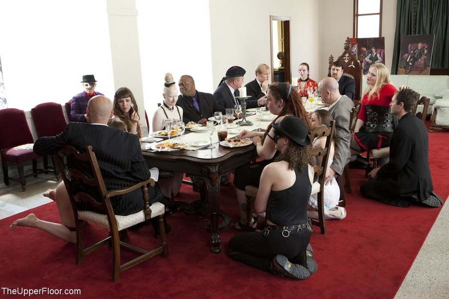 Slaves sit in wait while brunch is served,  - XXX Dessert - Picture 1