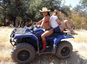Two slutty cowgirls having fun with a gorgeous slave girl - XXXonXXX - Pic 5