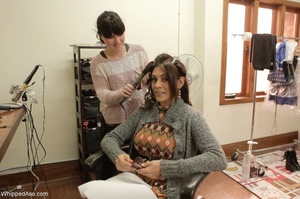 Behind the scenes session with two lovely brunette ladies - Picture 1